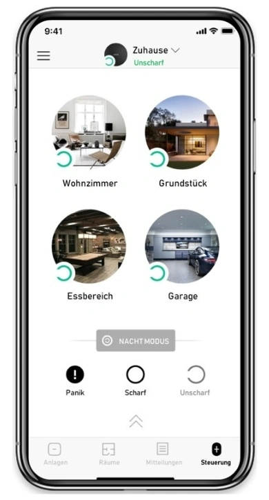 Alarmanlage steuern per App: Scharf- und Unscharfschalten des Alarmsystems mit Smartphone