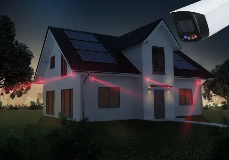 Professionelle Videoüberwachung schützt Einfamlienhaus durch Überwachungskameras